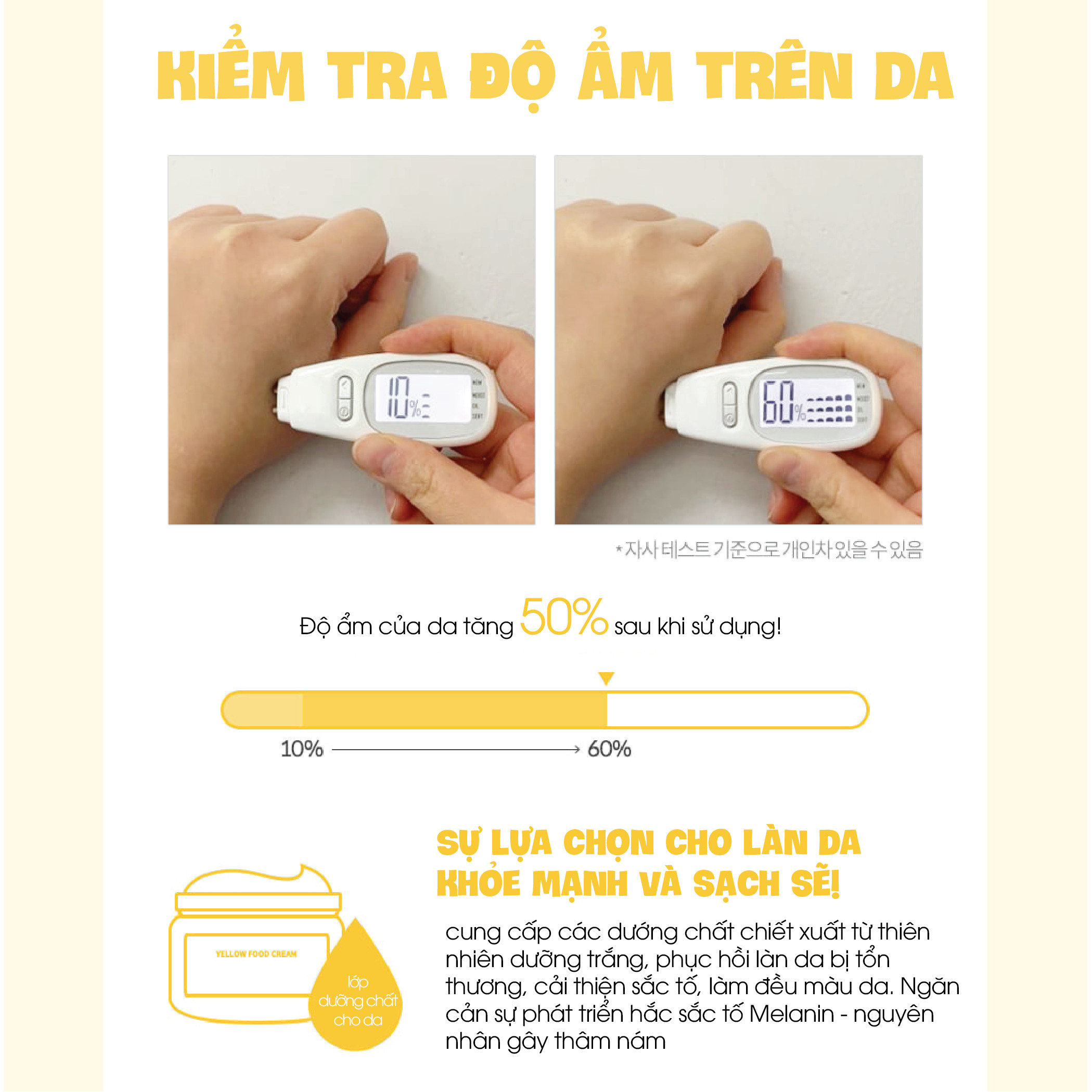 Kem trái cây vàng dưỡng trắng da GRAYMELIN YELLOW FOOD CREAM 500ml
