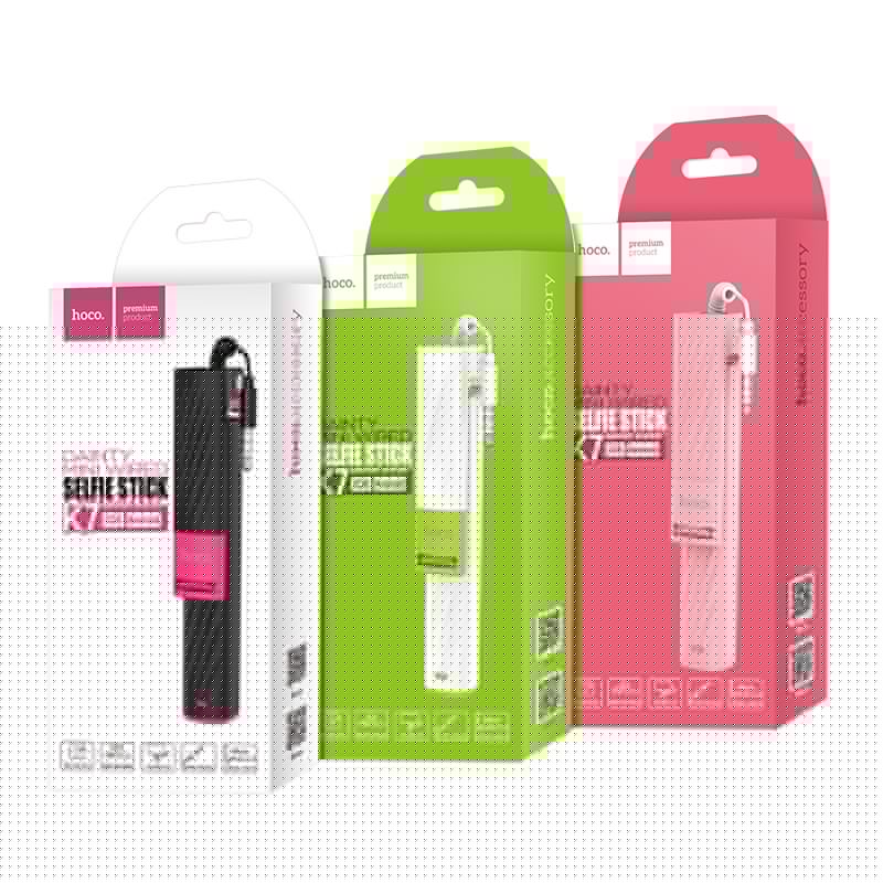 Gậy Chụp Ảnh Tự Sướng Hoco K7 Thanh Lịch Mini jack 3,5mm Có Dây + Tặng Kèm 1 Ghế Đỡ Điện Thoại Đa Năng T2 - Hàng Chính Hãng
