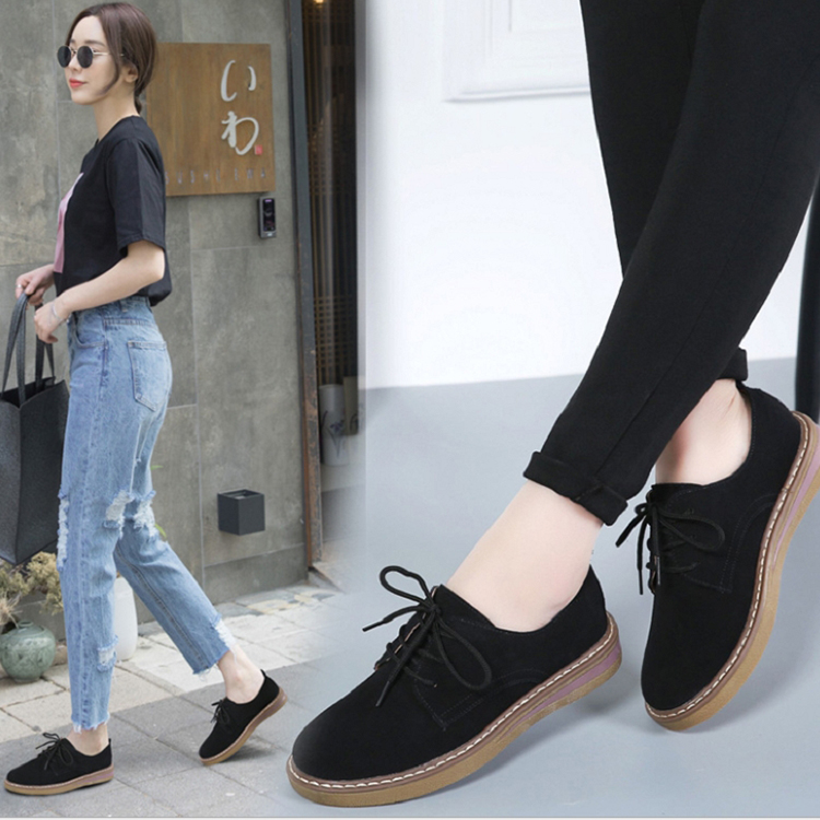 Women's Retro Casual Shoes Suede Oxford bottom Bullock