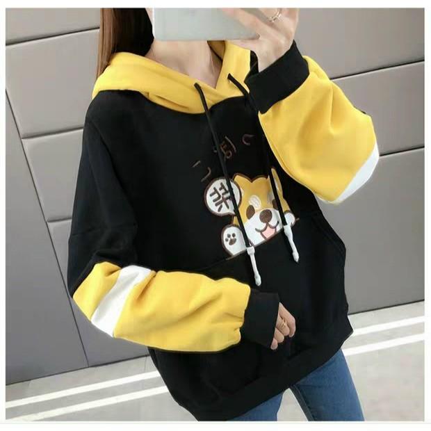 Áo Khoác, Áo Hoodie nỉ bông Cún Corgi có nón phía sau cực xinh xắn đáng yêu - Hany Shop