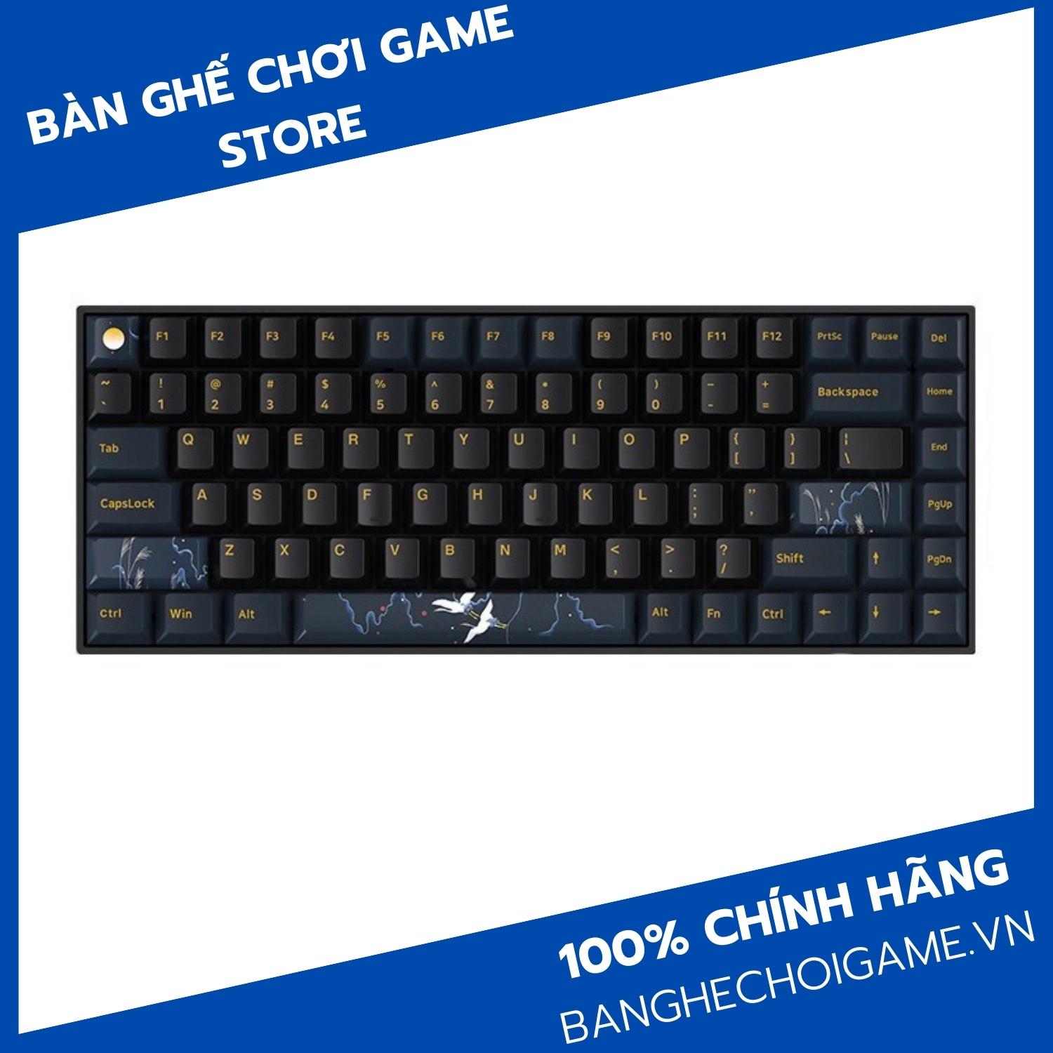 Bàn phím cơ không dây Newmen GM840 Pro Hạc Trăng Mây (Hạc Vũ Ánh Trăng)/ Gateron G-Pro/ Hot Swap - Hàng chính hãng