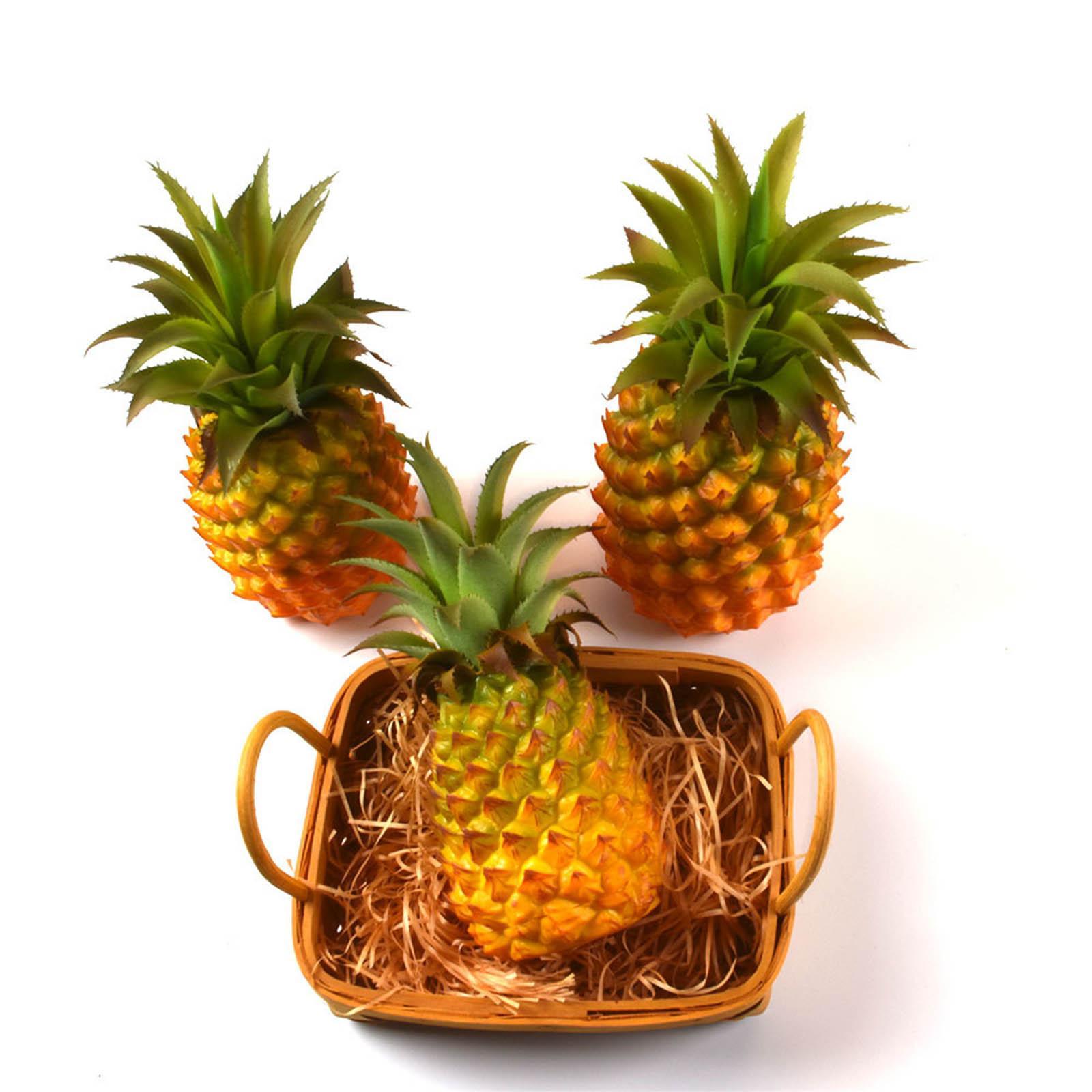 Artificial Pineapple Figurine  Fruit Decorative Crafts for Children Education Bedroom