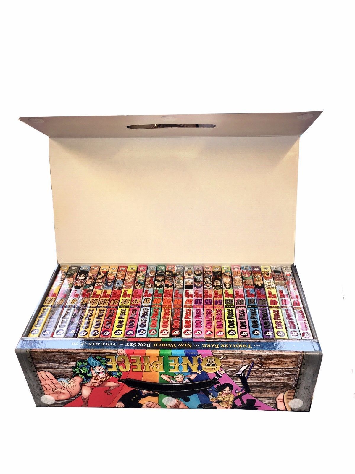 [Hàng thanh lý miễn đổi trả] One Piece Box Set 3: Thriller Bark To New World, Volumes 47-70 With Premium - Tiếng Anh