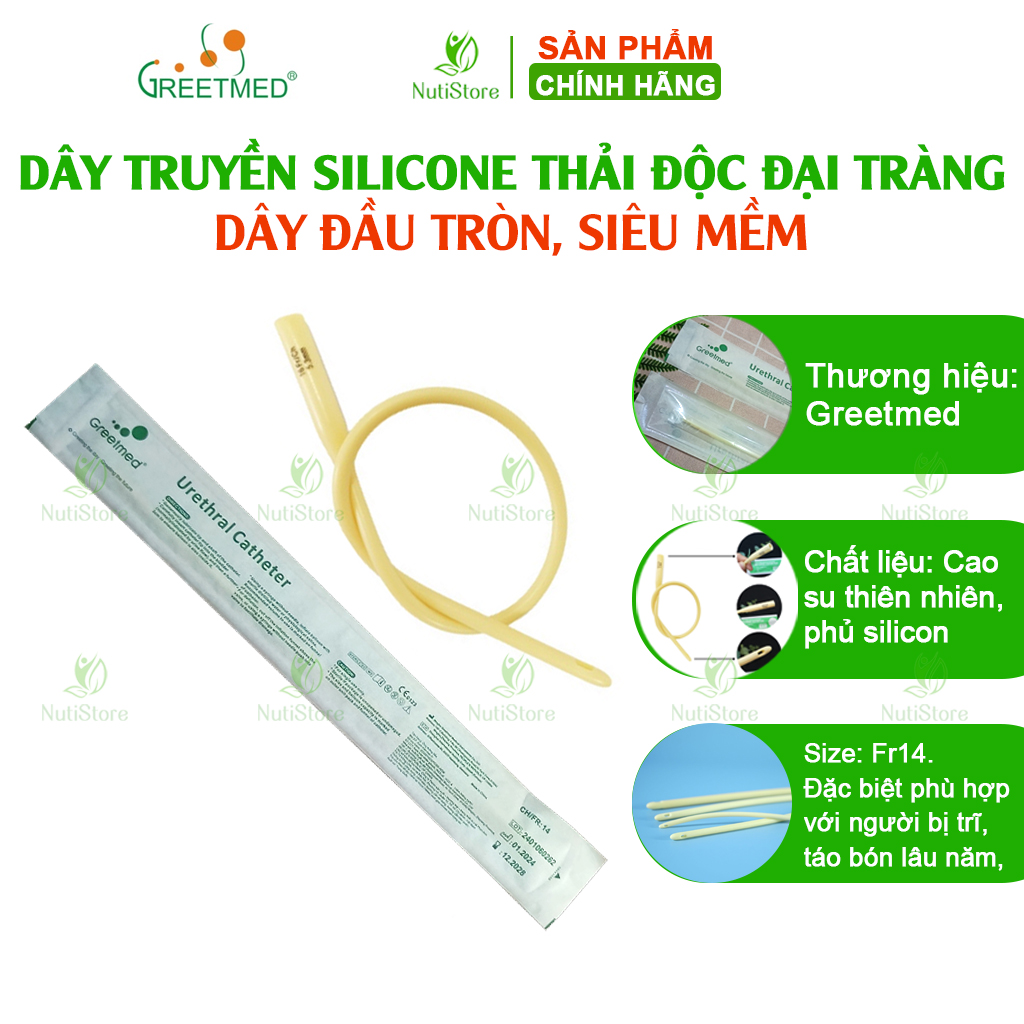 Bộ dụng cụ thải độc đại tràng enema gồm túi nhựa y tế 1200ml + dây silicone mềm