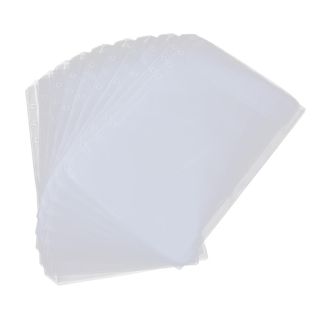 10Pcs A5 NoteBook Credit Name Card Holder Insert Refill Organizer