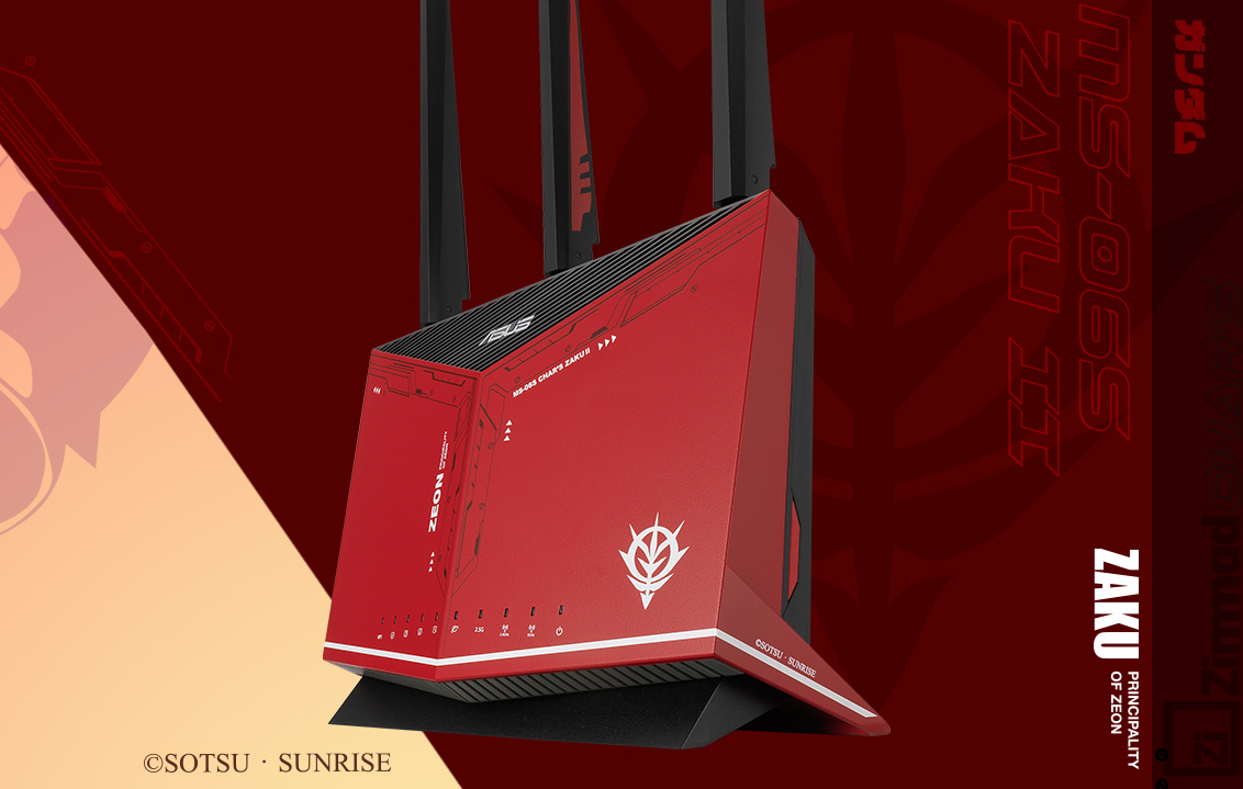 Router Wifi ASUS RT-AX86U ZAKU II EDITION Hai Băng Tần, Chuẩn AX5700 (Chuyên Cho Game Di Động)- Hàng Chính Hãng