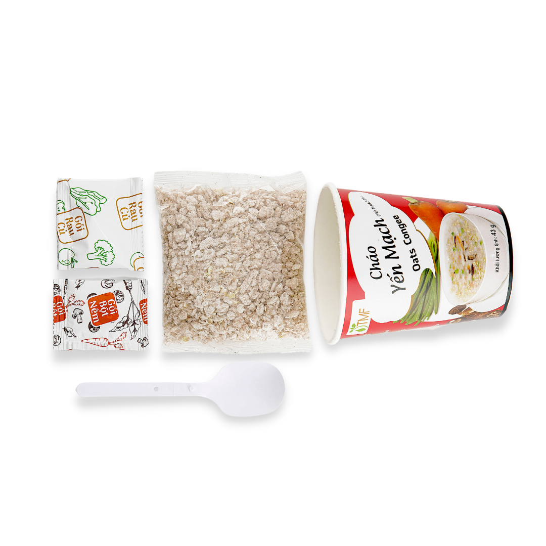 Thùng 24 ly cháo yến mạch dưỡng sinh ăn liền Tâm Minh