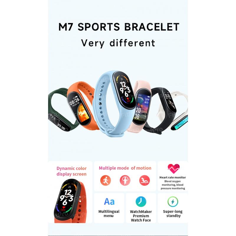 M7 Watch Smart Watch Women SMART SMART M7 Nhịp tim SmartWatch Thể dục theo dõi huyết áp thể thao Vòng đeo tay thông minh cho ban nhạc 7