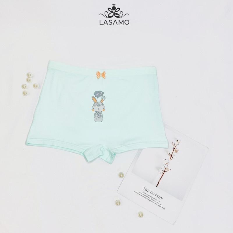 Set 2 chiếc quần chip bé gái, quần lót cho bé gái cotton cao cấp họa tiết Thỏ con dễ thương hãng LASAMO mã QLB013