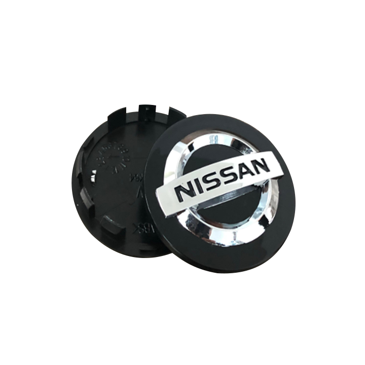 Logo chụp mâm, ốp lazang bánh xe ô tô Nissan đường kính 54mm, chất liệu nhựa ABS