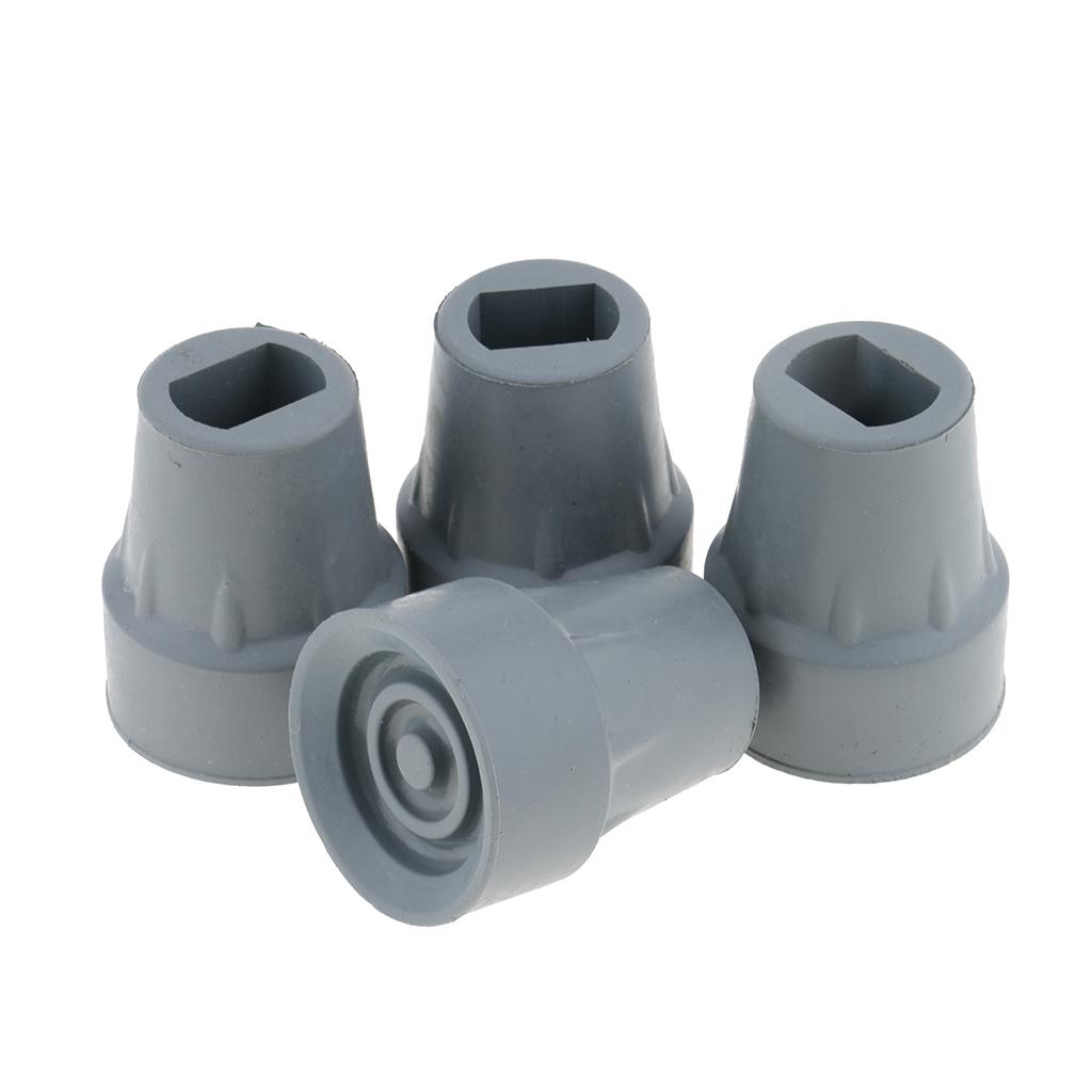 Trekking Pole Hiking Walking Stick Tips Anti-skid Cane Crutch End Feet 4Pcs