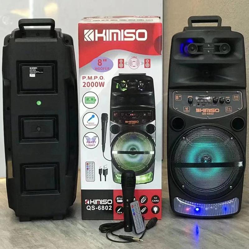 Máy đẩy di động Ultra-High Power Bluetooth Loa 8 inch Big Horn RGB Light Home Nhà hát âm thanh Subwofer TF Card FM Radio BAS Color: QS-7801