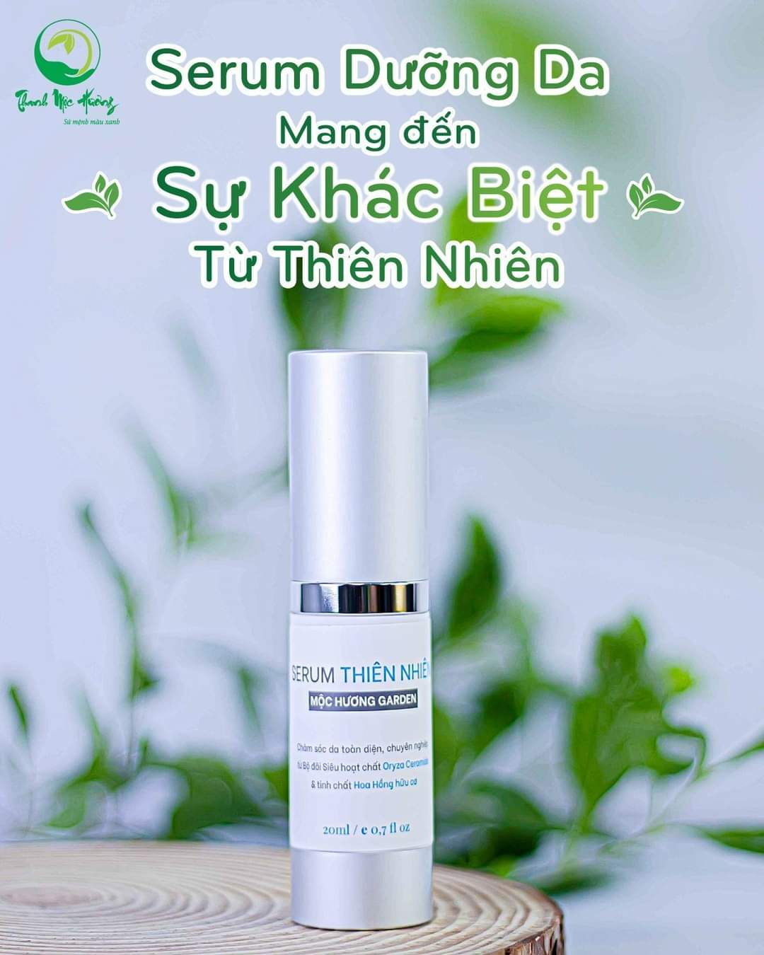 Serum thiên nhiên Thanh Mộc Hương dưỡng da căng sáng mịn màng ngăn ngừa mụn thâm 20ml