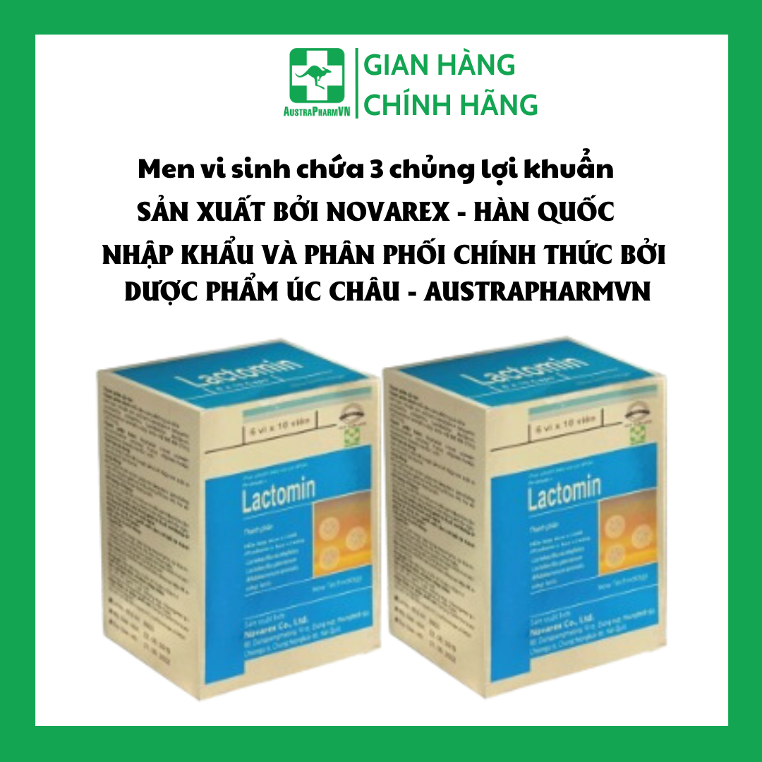 Combo 2 Lactomin Hàn Quốc (Viên) - Giảm Rối Loạn Tiêu Hóa, Tiêu Chảy, Táo Bón, Phân Sống, Cân Bằng Hệ Vi Sinh Đường Ruộ