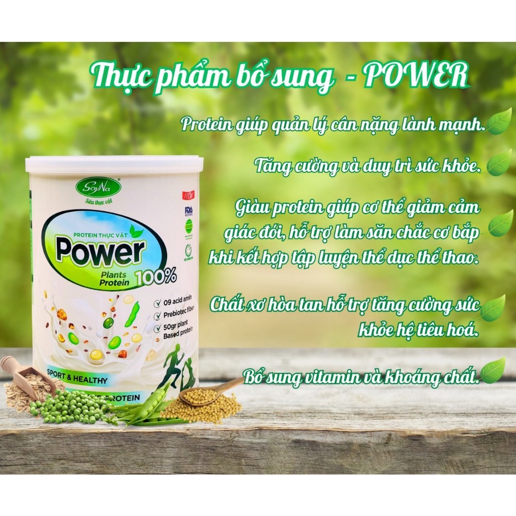 Combo Sữa Chay - Power 400g Soyna, Tặng 2 Ly Thủy Tinh Có Vạch Chia ml