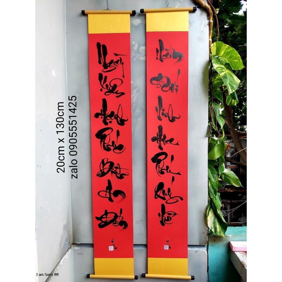 1 Cặp câu đối thư pháp nhiều mẫu để chọn lựa. Câu đối tết. Câu đối bàn thờ gia tiên. Quà tết