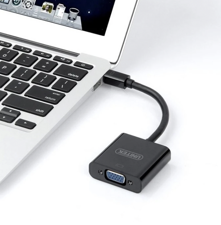 Cáp chuyển Mini Displayport to VGA Unitek Y-6336 BK LCDV - hàng chính hãng