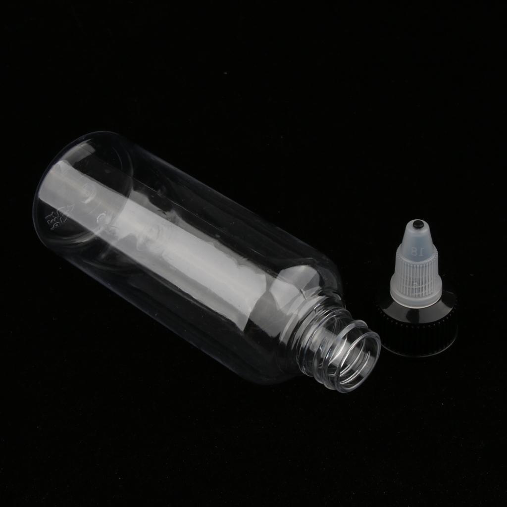 Lot 30 Pcs 100ml Plastic Liquid Ink Pigment Painting Bottles with Top Cap
