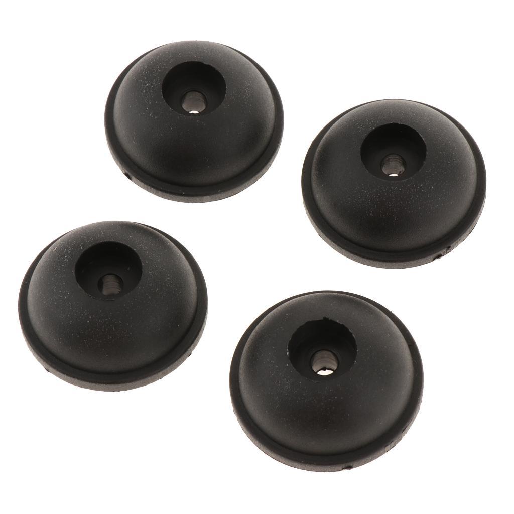 4 Pcs Travel Luggage Replacement Part Foot Stand Bottom Stud Durable Black