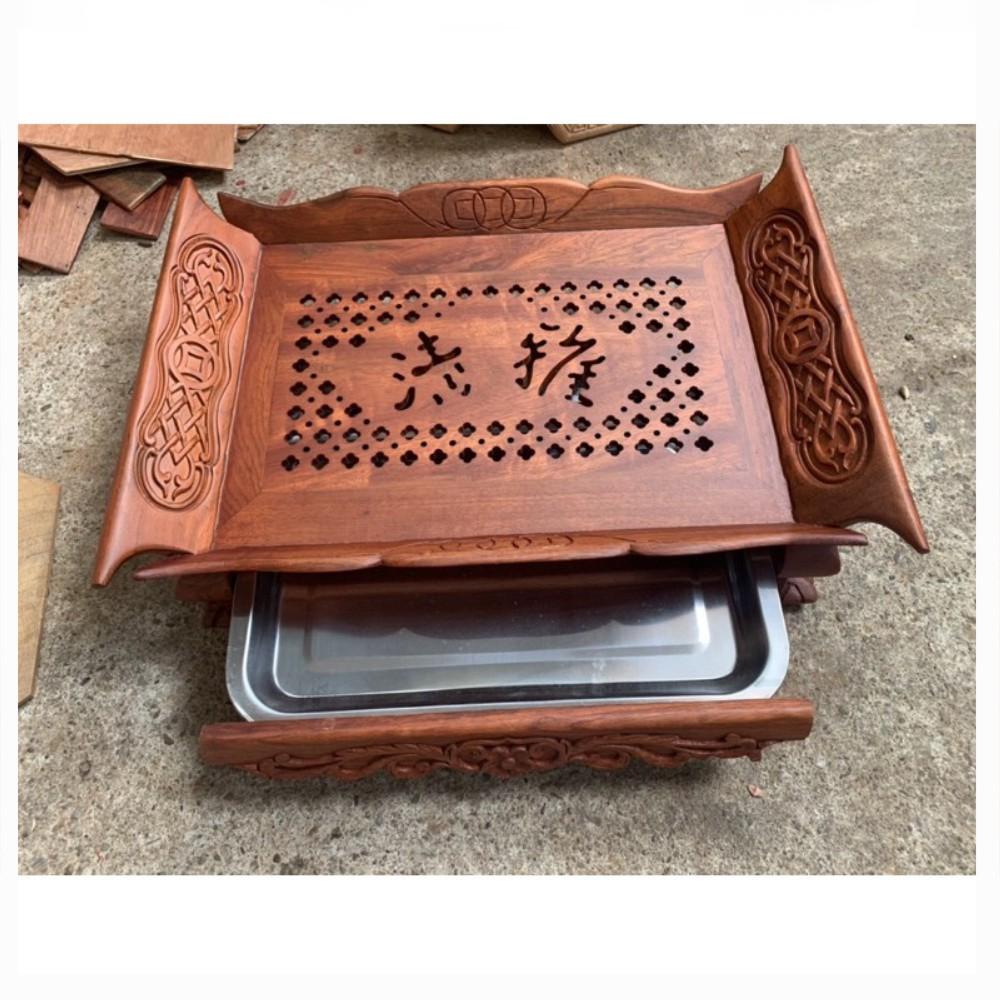 Khay trà thuyền,khay trà cổ điển gỗ hương