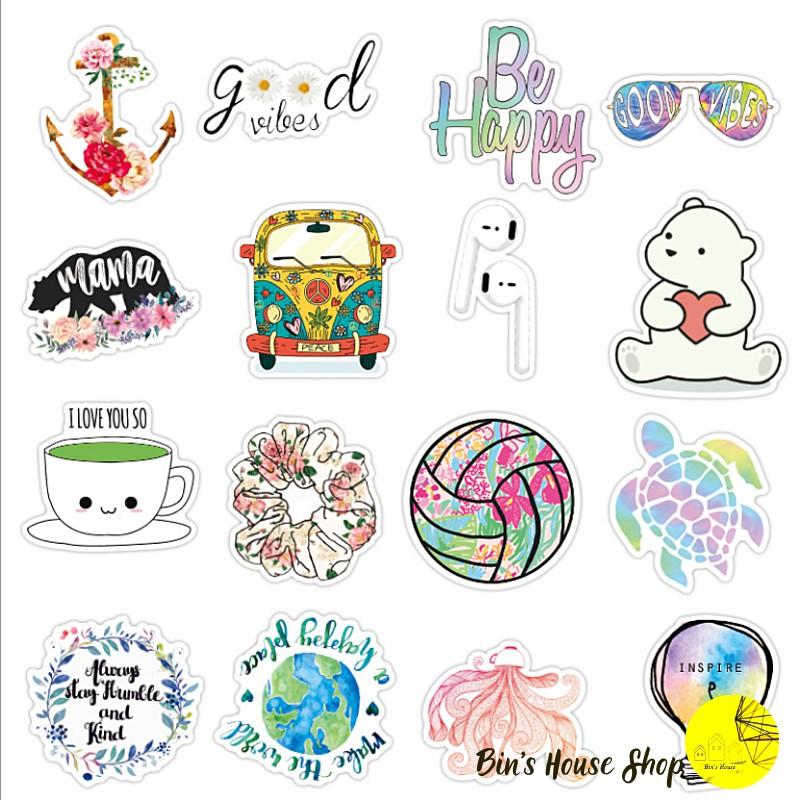 Bộ Sticker - Miến Dán Siêu Kute - Miến Dán Họa Tiết CUTE MS1