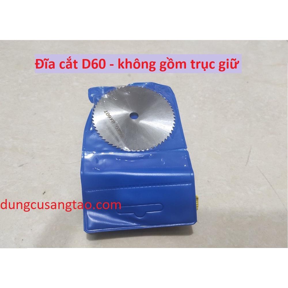 Đĩa cắt HSS 60mm cắt gỗ, nhựa, nhôm