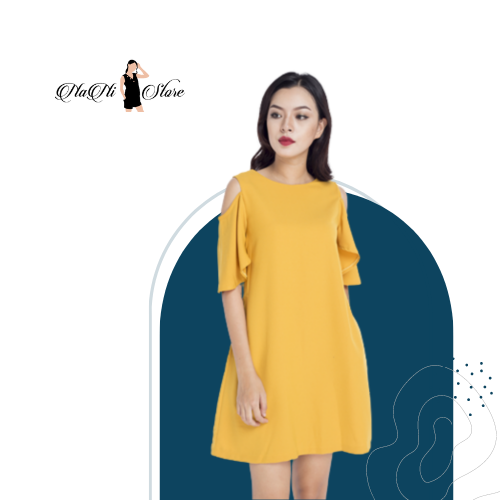 Đầm dạo phố khoét vai NN170801
