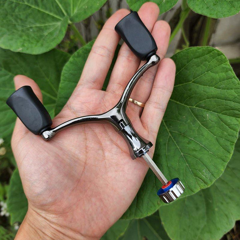 Tay quay máy câu cá chất lượng cao núm tay quay đôi cân bằng