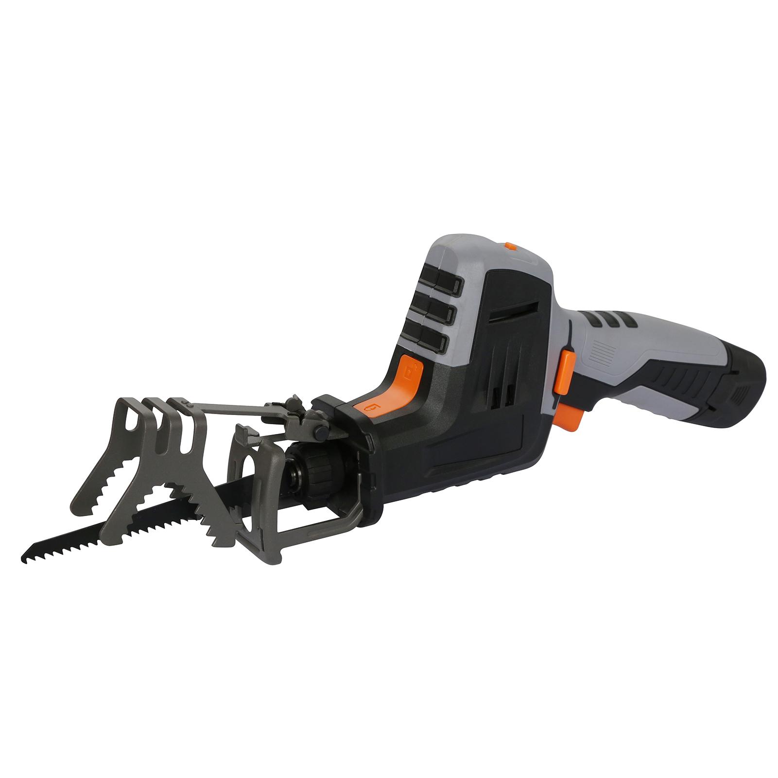12V Cordless Reciprocating Saw 2500RPM Handheld Electric Saw with 1.5Ah Battery Fast Charger Wood Cutting Saw Blade Branches Sawing Woodworking Power Tool