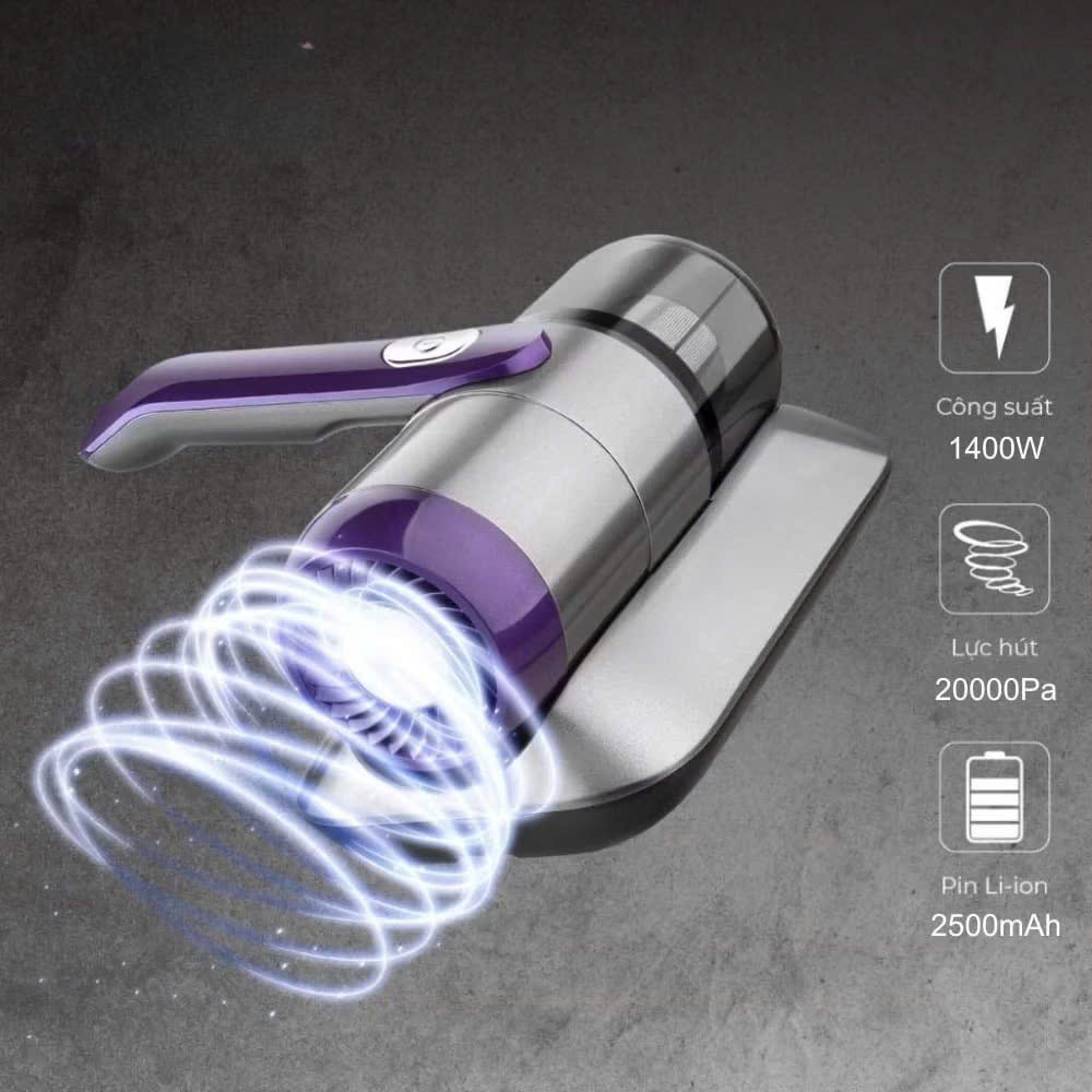 Máy Hút Bụi Giường Nệm Diệt Khuẩn UV, Công Suất 1400W - Hút Sạch Mọi Bụi Bẩn - HÀNG CHÍNH HÃNG MINIIN