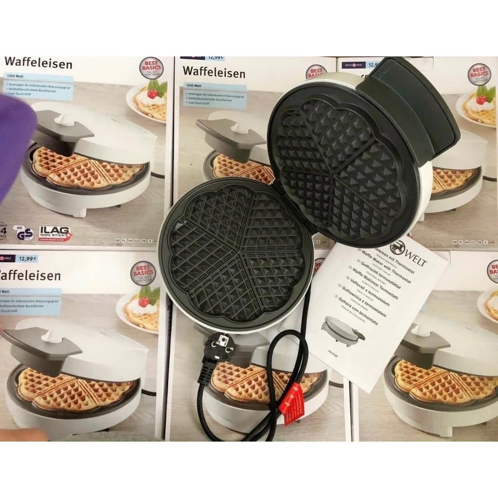 Máy Làm Bánh WAFFLE IDEEN WELT, Công Suất 1200W, Nhập Đức, BH 12 Tháng