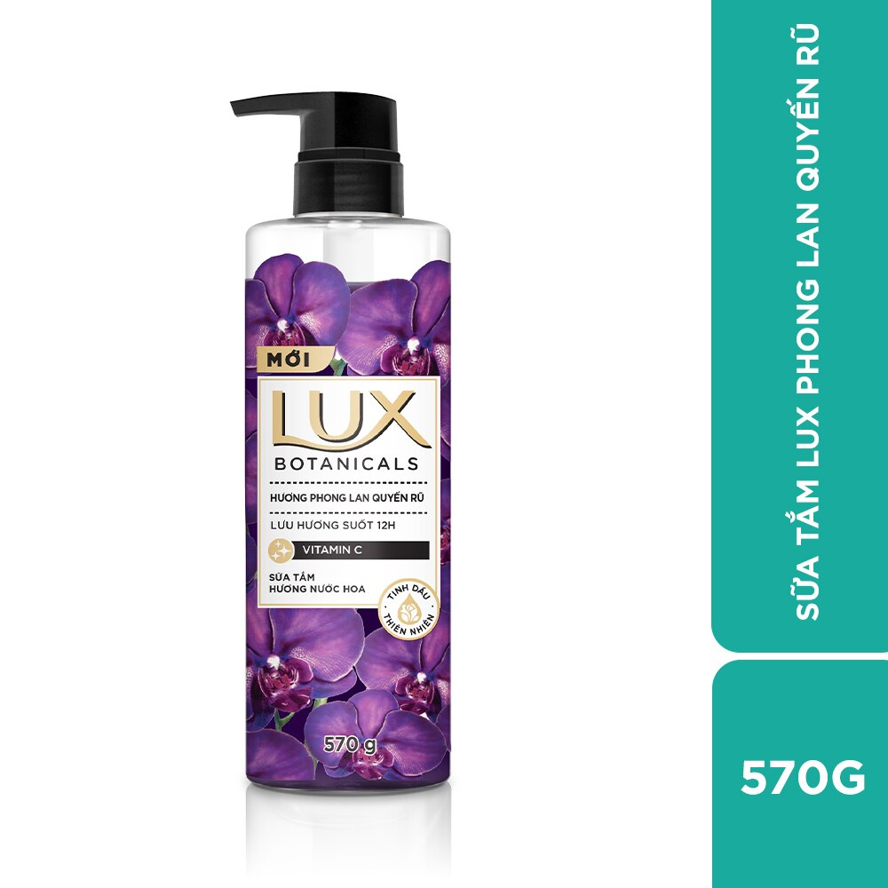 Sữa Tắm Lux Botanicals Hương Phong Lan Quyến Rũ 570g (562ml)