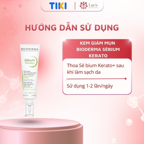 Kem dưỡng hỗ trợ giảm mụn chuyên sâu cho da mụn nhẹ đến trung bình Bioderma Sébium Kerato+ 30ml
