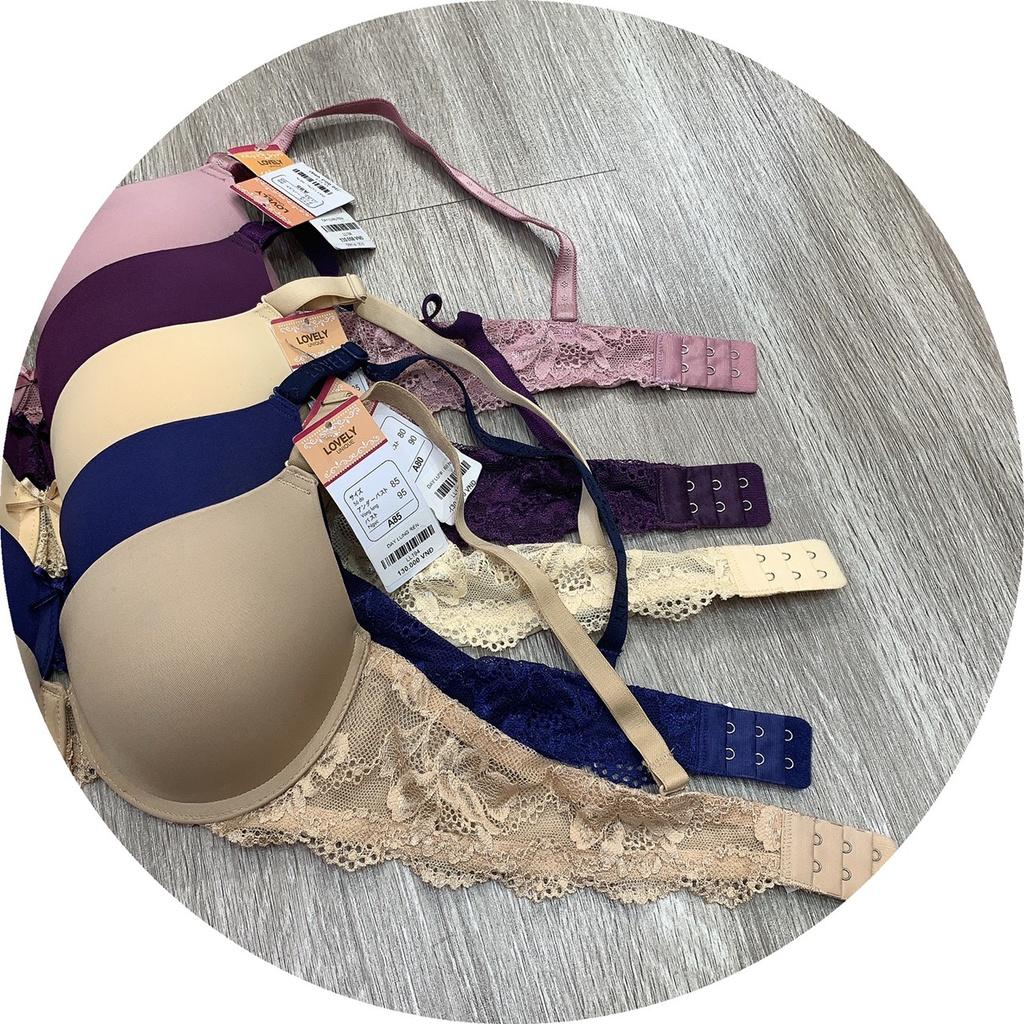 Áo ngực Lovely trơn nâng ngực tạo khe đệm dày bảng ren mã LL194