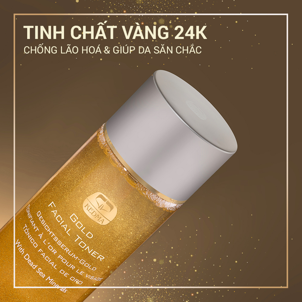 Toner Dưỡng Da Tinh Chất Vàng Kedma - Gold Facial Toner 200ml