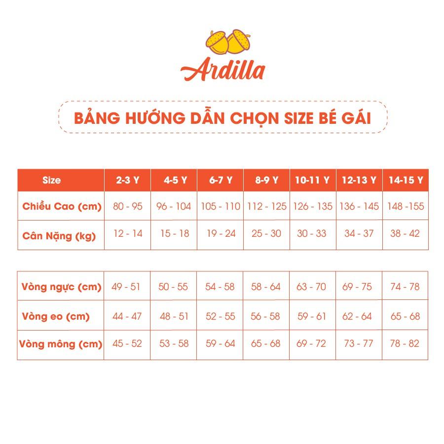 Áo phông cộc tay bé gái ARDILLA chất liệu Cotton hình in Kid’s Artwork phong cách K84GSS20