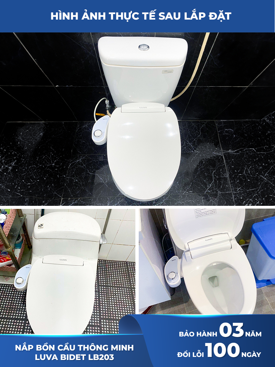 Nắp Bồn Cầu Tự Rửa Thông Minh LUVA BIDET - LB203