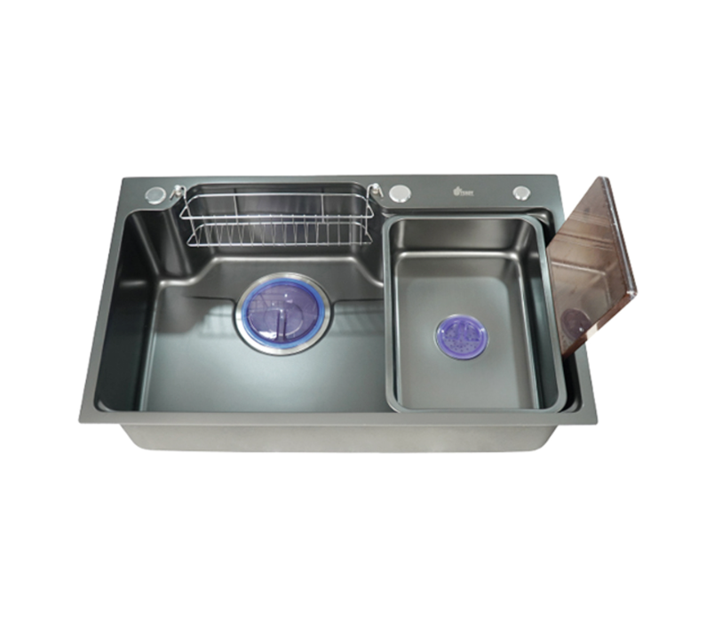Chậu rửa chén bát 1 hố inox 304 phủ nano Juno sofa Teady 780 x 460 x 230 mm CRBNKCT-7848