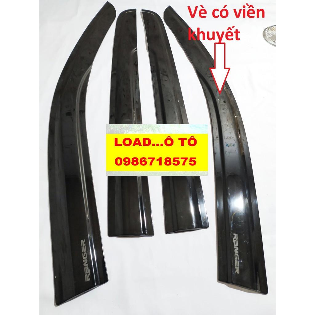 Vè Che Mưa Có Khuyết Xe Ford Ranger 2023-2016 Nhựa Đen Cao Cấp