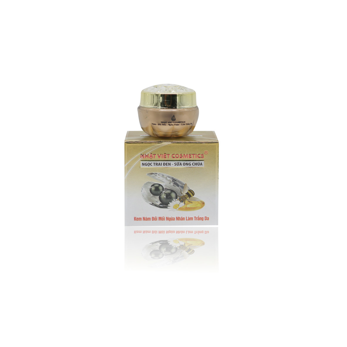 NHẬT VIỆT COSMETICS_Ngọc Trai Đen Sữa Ong Chúa – Kem nám đồi mồi ngừa nhăn làm trắng da