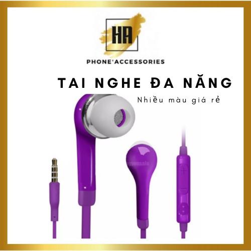 Tai nghe đa năng nhiều màu giá rẻ, zack cắm 3.5 phù hợp nhiều loại máy phukienhuonganh