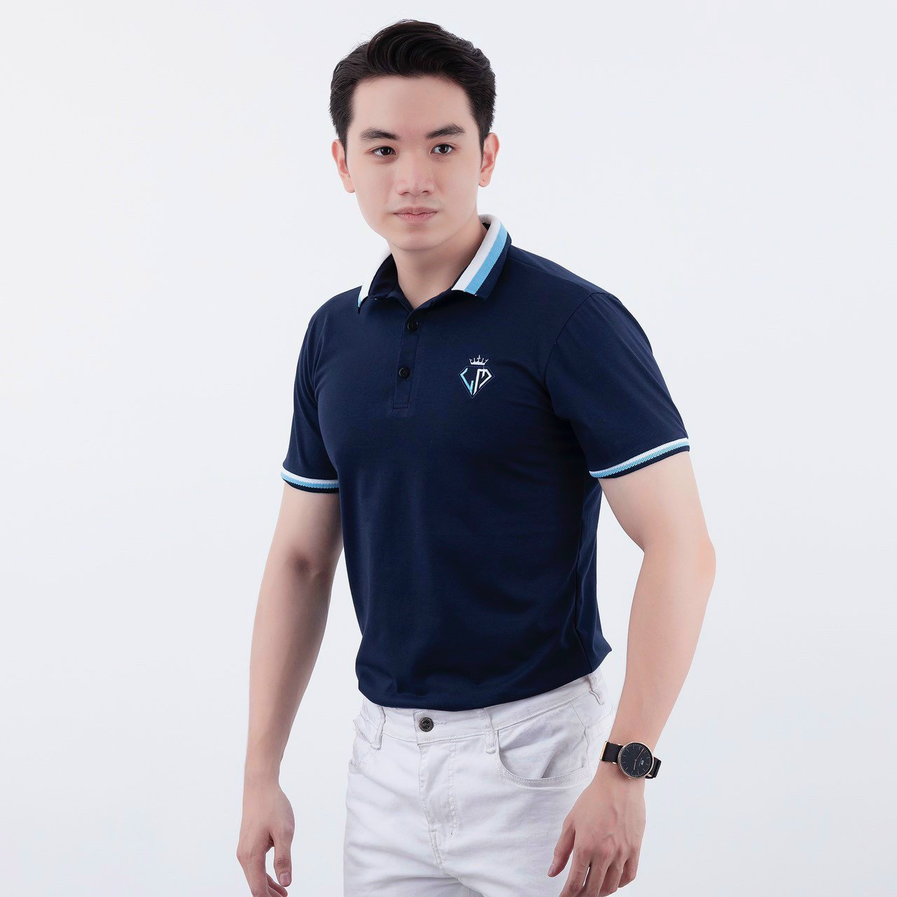 Áo thun nam cổ bẻ tay ngắn trẻ trung, chất liệu cotton cao cấp mẫu NA3