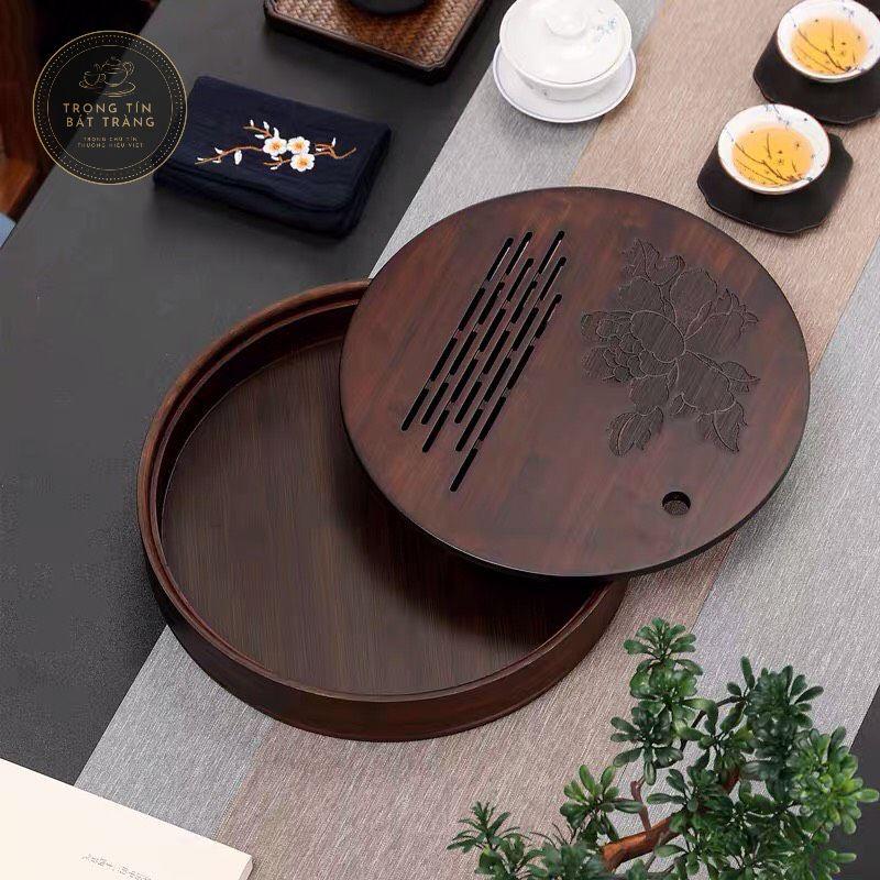 Khay Trà Tre Cao Cấp Tròn KT 19