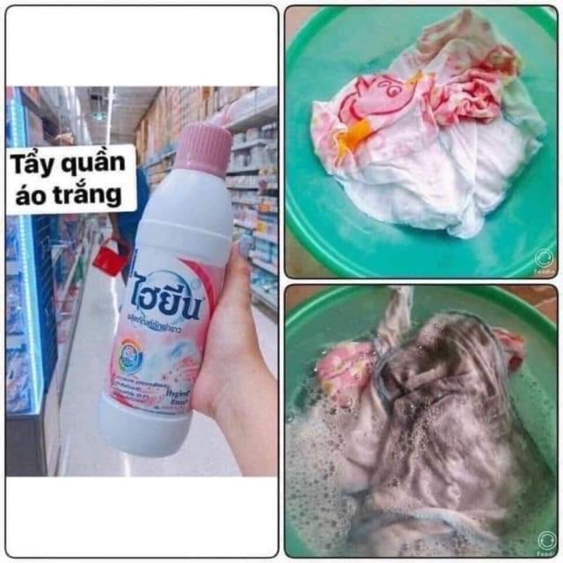 Nước tẩy quần áo trắng và màu Hygiene Thái Lan 600ml