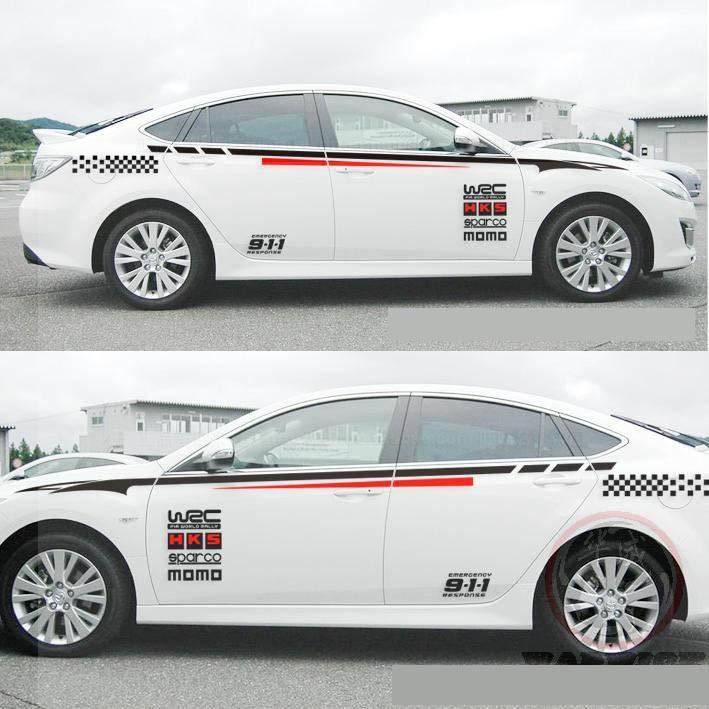Bộ Tem Decal WRC 911 Dán Sườn Xe ô Tô Ms-05