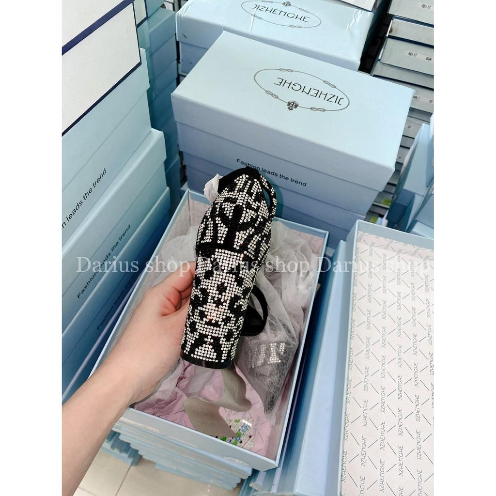 Giày SANDAL quai ngang bít gót hàng QC FULLBOX - 6818816