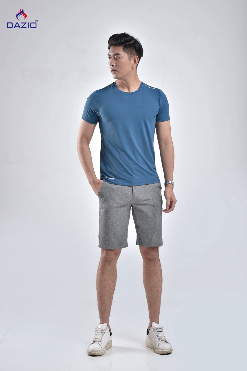 Áo thun nam DIAS Xanh chất liệu cotton mát lạnh, áo T-shirt form SlimFit C-03