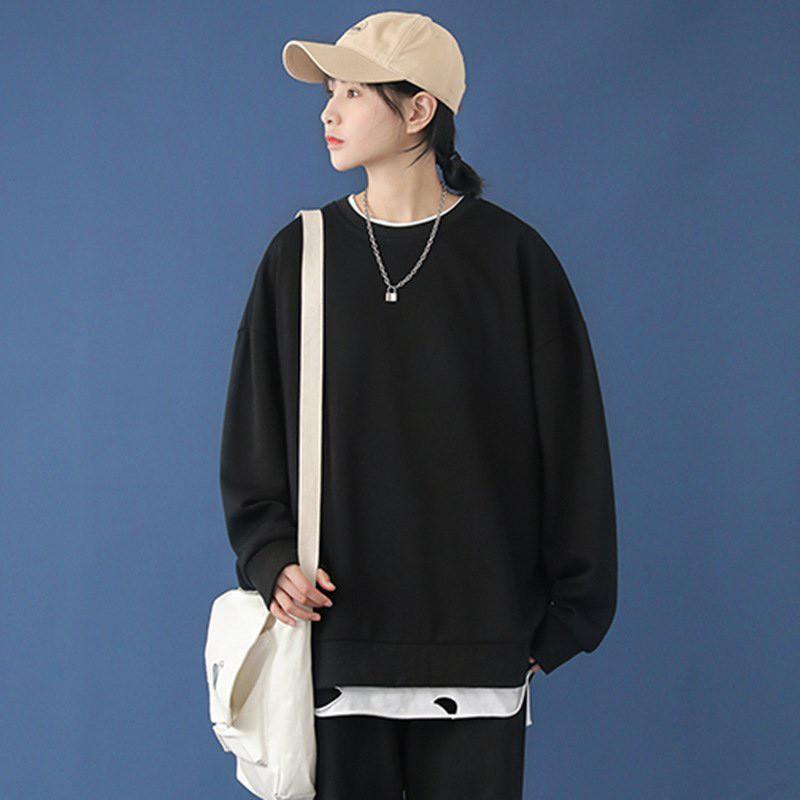 Áo Sweater Nỉ Ngoại Unisex Cao Cấp, Áo Nỉ Trơn Tay Dài Basic Nhiều Màu Dành Cho Nam Và Nữ, Labibi