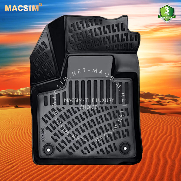 Thảm lót sàn ô tô nhựa TPU Silicon Peugeot 3008 second generation 2016 + Nhãn hiệu Macsim