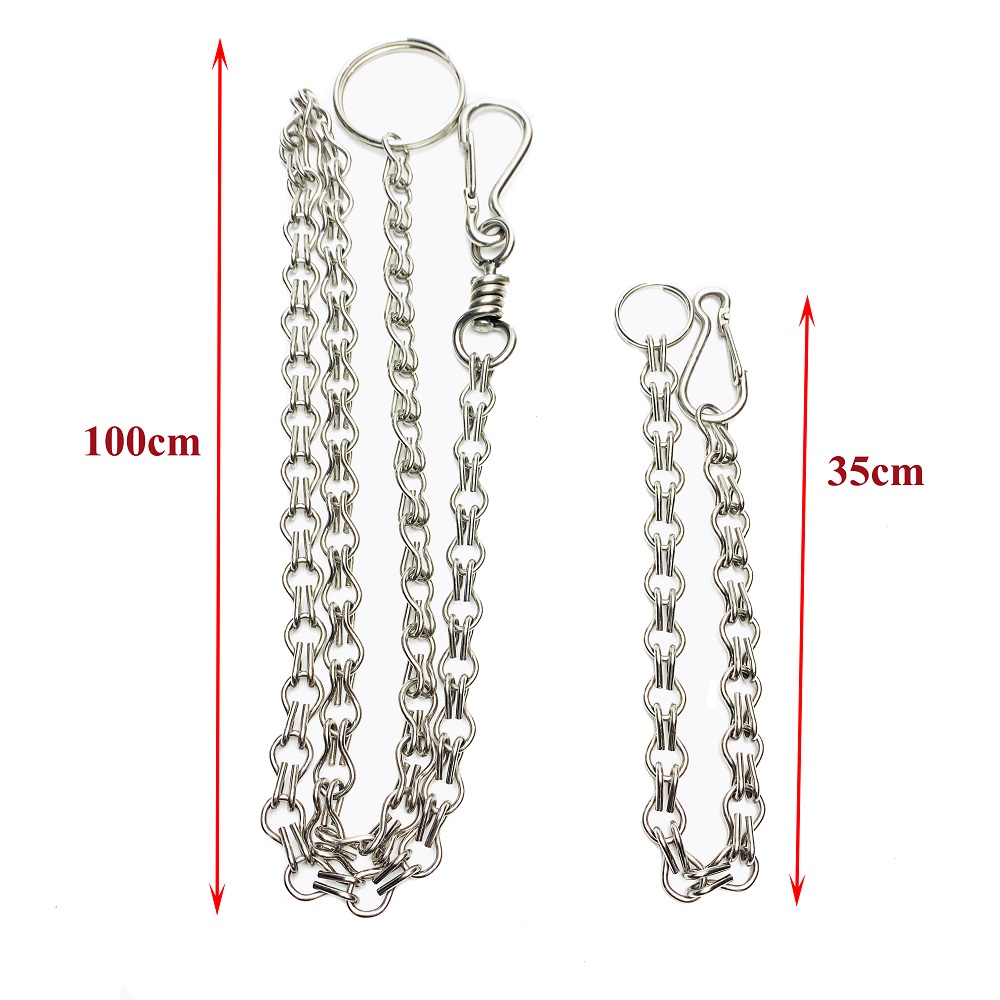Dây Xích thú cưng inox kèm vòng cổ 103cm+35cm